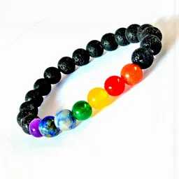 Divine souvenirs Unisex Artificial Beaded Elasticated Bracelet-image-49