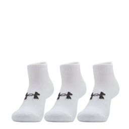 Under Armour Core Low Cut White Cotton Solid Medium Socks - Pack of 3-picture-1