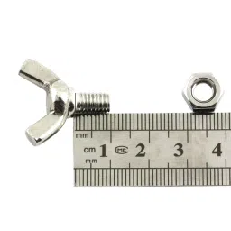 Mec Size M6x10 mm Wing Bolt Sets Screws with Hex Nut, MEC0008 (Pack of 10 Pcs) image 2
