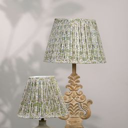 Inara Green Printed Metal Contemporary Bell Shaped Table Lamp-picture-22