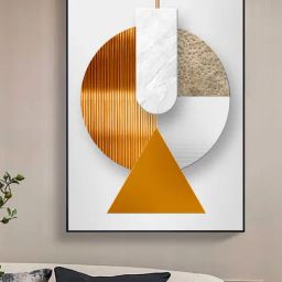 Art Street Printed Black Cotton Canvas Wall Art-43
