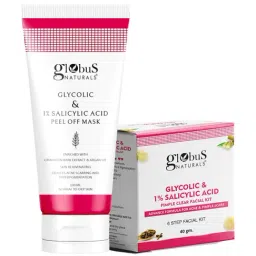 Globus Naturals Glycolic & 1% Salicylic Acid Peel Off Mask & Facial Kit Combo-image-98