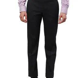 Park Avenue Blue Regular Fit Checks Trousers-image-66