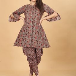 Chandbaali Women Floral Printed Regular Kurta with Dhoti Pants-image-52