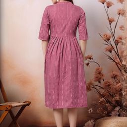 Moda Rapido Floral Striped Fit & Flare Dress-picture-32