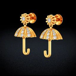 Joyalukkas Gold 22K Rainhood Stud Earrings for Women-picture-36