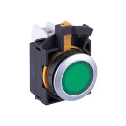 IDEC CW Series Flash Silhoutte Switch Pilot Light Round Flat Type and 22 mm Dia, CW4P-1EQ4G-43