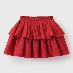 Mark & Mia Girls High Waist Layered Knee Length Skirt-image-13
