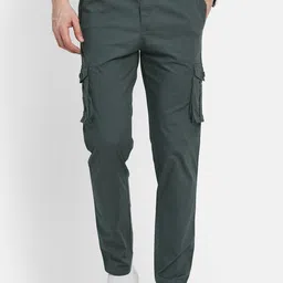 Octave Men Cotton Mid-Rise Cargo Track Pant-image-80