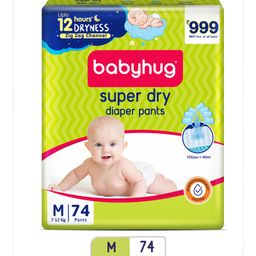 Babyhug Super Dry Pant Style Diaper Medium (M) Size - 74 Pieces-image-48