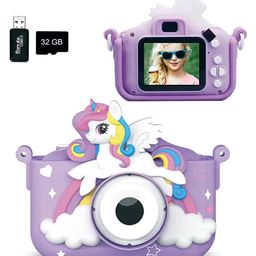 ARCADE TOYS Portable Handy Unicorn Camera full HD 1080P 2.0 screen with Inbuilt Game for Kids - Colour may vary-15