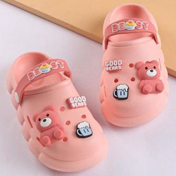 Oh! Pair Slip On Clogs with Teddy Applique - Pink-picture-10