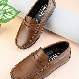 MLTC Solid Slip On Loafers - Tan-image-76