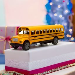 wow toys delivering joys of life WOW Toys - Delivering Joys of Life, Mini Size Metal School Bus toy for kids - Yellow image 2