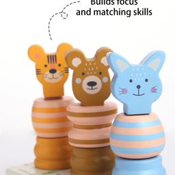 Intellibaby Wooden Twist & Fix Set Level 11 - Multicolor image 3