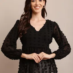 Raabta Fashion Women Self Design V-Neck Top-picture-28