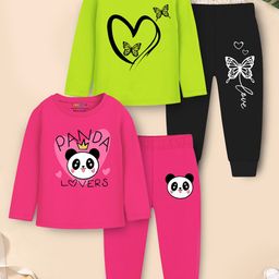 YK X Trampoline Girls Printed T-shirt with Pyjamas-image-27