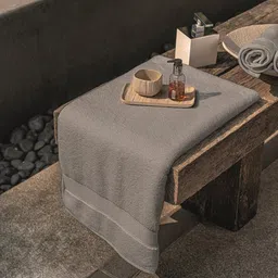 DDecor Grey Solid 650 GSM Bath Towel-13