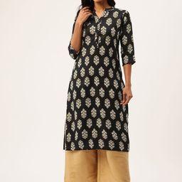 FERANOID Floral Printed Pure Cotton Kurta-picture-14