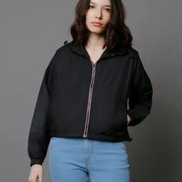High Star Black Polyester Regular Fit Sports Jacket-image-4
