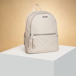 Forever Glam by Pantaloons Off White Textured Medium Backpack-37
