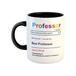 ARTBUG White & Black Best Professor Printed Ceramic Glossy Coffee Mug-56