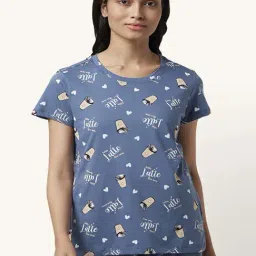 Dreamz by Pantaloons Blue Cotton Printed T-Shirt-picture-6