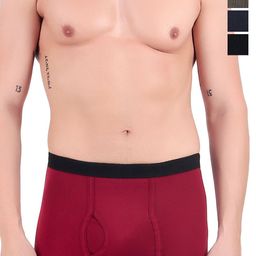 inner element Pack Of 3 Cotton Trunks MINI_TRUNK_Maroon_Black_Olive_PK3_XS-image-58