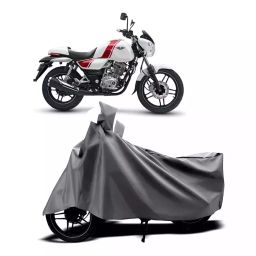Auto Pearl Two Wheeler Cover with Bag for Bajaj V15, Silver-image-53