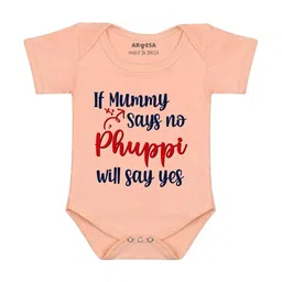 Arvesa If Mummy Says No Phuppi Say Yes Printed Bodusuit-image-89