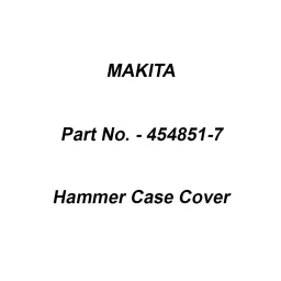 Makita Hammer Case Cover Suitable For DTW285, Part No 454851-7-16