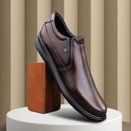 Bacca Bucci Men's Leather Office Brown Formal Loafers-image-52