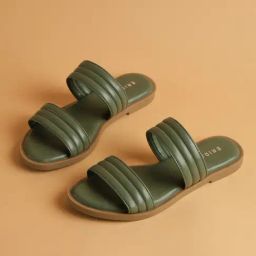 Eridani Women's Thalia Green Casual Sandals-picture-4