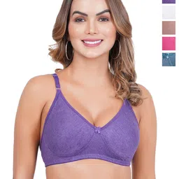 Liigne Pack Of 5 Full Coverage Non Padded Everyday Bra With All Day Comfort-32