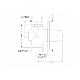 PLUMBER Soft Touch Flush Valve with Dual Flow System with Round Cover Plate 40 mm (1½ inch), RX-7104 image 2