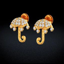 Joyalukkas Gold 22K Pluviophile Stud Earrings for Women-image-55