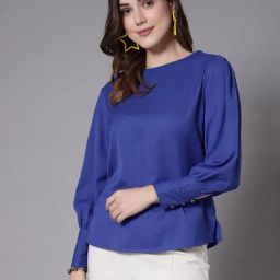 Style Quotient Blue Regular Fit Top-image-90