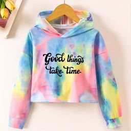 ZOFIS Girls Printed Hooded Applique T-shirt-image-64