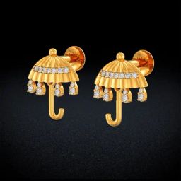 Joyalukkas Gold 22K Sunshade Stud Earrings for Women-image-5