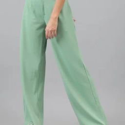 Kotty Green Regular Fit High Rise Trousers-image-107