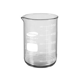 Omsons Germany 600 ml Clear Beaker Low Form with Spout 240A/3 Pack of 6 Pcs-23