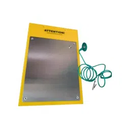 Global Statclean System 25x20 cm ESD-Safe Material Black Static Discharge Palmplate with Grounding Cord with 1.5 m Wire Length-17