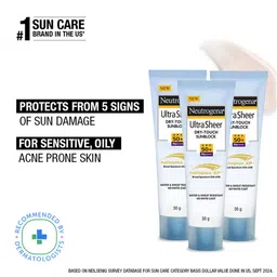Neutrogena Set of 3 Ultra Sheer SPF50+ Dry Touch Sun Block with Glycerin - 30 g each image 5