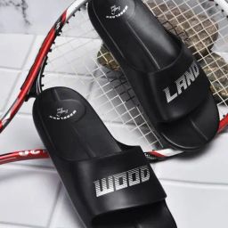 Woodland Men's Black Slides-picture-13