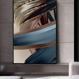 Art Street Printed Black Cotton Canvas Wall Art-22