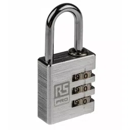 RS PRO Combination Weatherproof Combination Padlock, 5 mm Shackle, 30 mm Body Model No 7816039-4