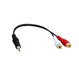 SETMI INDIA 3.5 mm Stereo Pin to 2 RCA Socket Y Cable Male to Female Copper Conductor-44