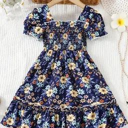 YK Girls Blue Dresses-picture-32