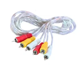 SETMI INDIA 3 RCA to 3 RCA Audio Video Cable 2 m for TV, DVD Player or Gaming Console-36