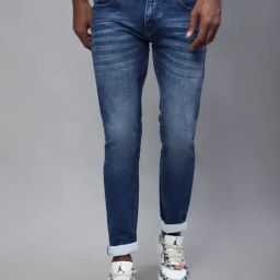 Cantabil Blue Cotton Regular Fit Jeans-image-69